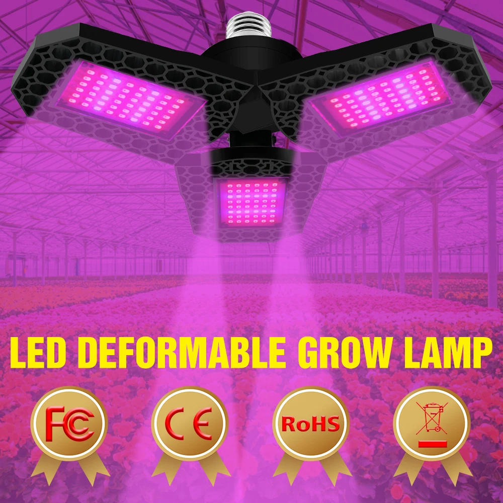 Lámpara LED de espectro completo para cultivo de plantas, Bombillas E27, 220V, 110V, E26, 100, 200, 300W