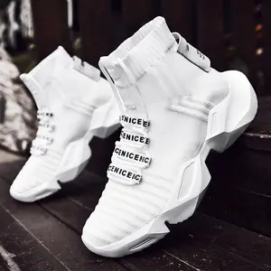Weitere obere obere Größe Massive Sportsockstiefel Herren-Socken Sneaker Laufen Sportschuhe weiße Männerschuhe Gymnasium GME-1560 8 Haupthawaii -Hausschuhe mit Glitzer - №5