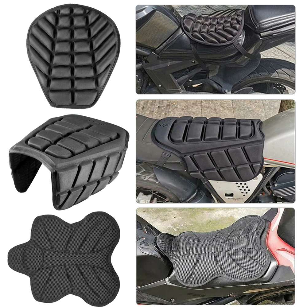 Universal Motorcycle 3D Air Comfort Gel Seat Cushion Pad Cover Pressure Relief Anti-Heat Motorbike Air Pillow Comfortable Pad