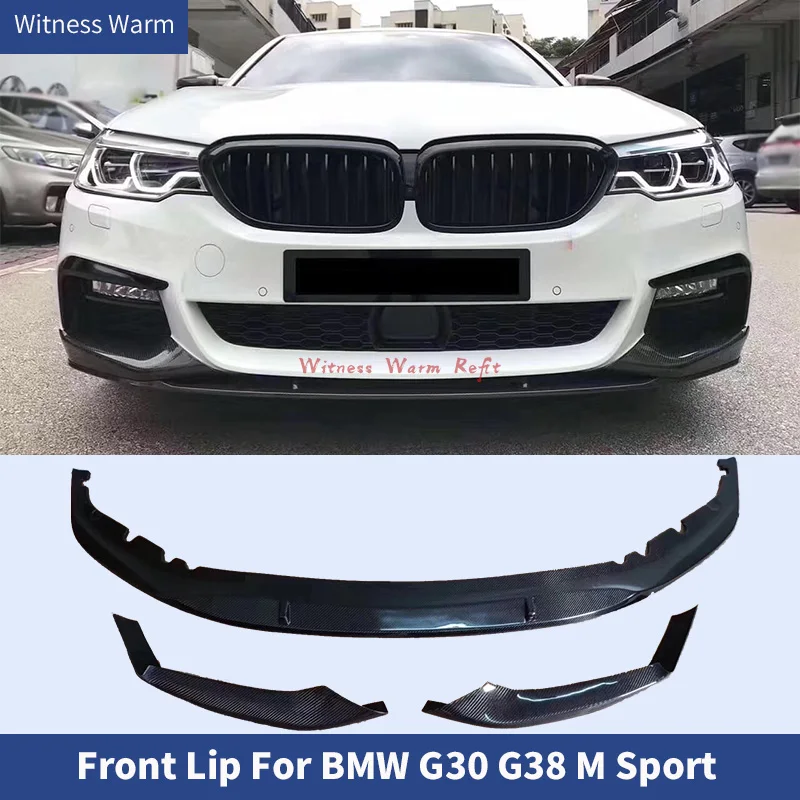 Carbon Fiber Frp Front Bumper Spoiler Splitter Lip for Bmw 5 Series G30 Mtech Car Tuning 2018-up