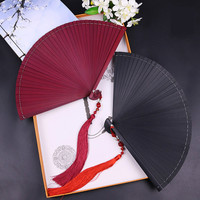 Bamboo Craft Folding Fan Summer Chinese Folding Fan Classical Chinese Hanfu Cosplay Women Lady Girl Hand Fan Portable Ventilador