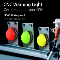 MINI Tricolor Warning Light 3W DC 24V Waterproof Hemispherical CNC Alarm Indicator Lamp Industrial Machines 3-color Metal Light