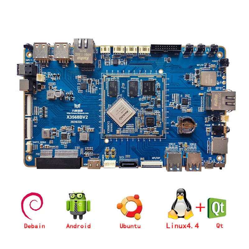 RK3568 Плата разработки Rockchip X3568 Core-Board Cortex A55 Industy Control NPU Android11 Linux AI для IOT Smart NVR Beyond RK3399