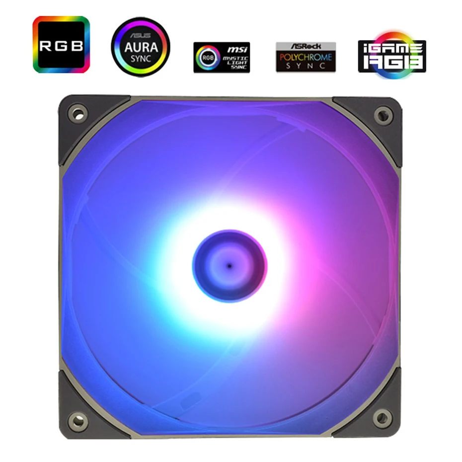 

Thermalright TL-C12R-S 120mm Reverse Wind Direction Fan 5V Addressable RGB PWM Computer Case CPU Cooling Fans