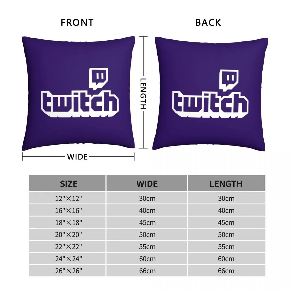 Twitch Pillowcase Polyester Linen Velvet Pattern Zip Decor Pillow Case Sofa Seater Cushion Cover