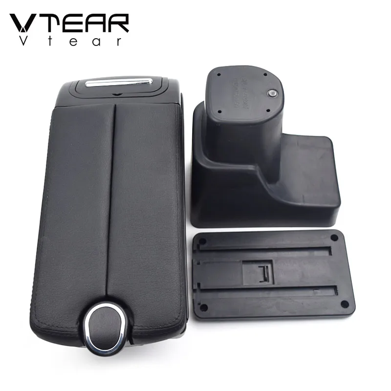 Vtear السيارات مسند الذراع صندوق الجلود حصيرة مركز وحدة التحكم حقيبة للتخزين اكسسوارات السيارات التصميم الداخلي لنيسان داتسون ريدي الذهاب الأحمر #1