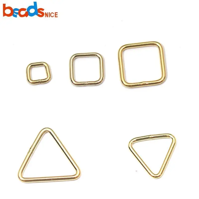 Beadsnice Gold Filled Triangle Square Open Jump Rings DIY Jewelry Findings Closed Jump Rings Wholesale Jewelry 40090