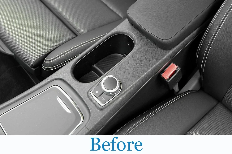 LHD RHD Für Mercedes Benz A/GLA/CLA Klasse C117 W117 W176 X156 2012-2018 AMG ABS Carbon Faser Tasse Halter Abdeckung Trim Zubehör – Detail 1
