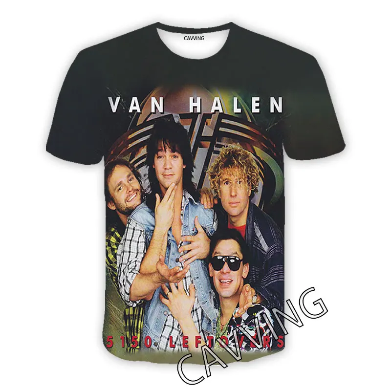 CAVVING 3D Printed Van Halen Band Casual T-shirts Hip Hop Tee Shirts Harajuku Styles Tops Clothing for Men/women