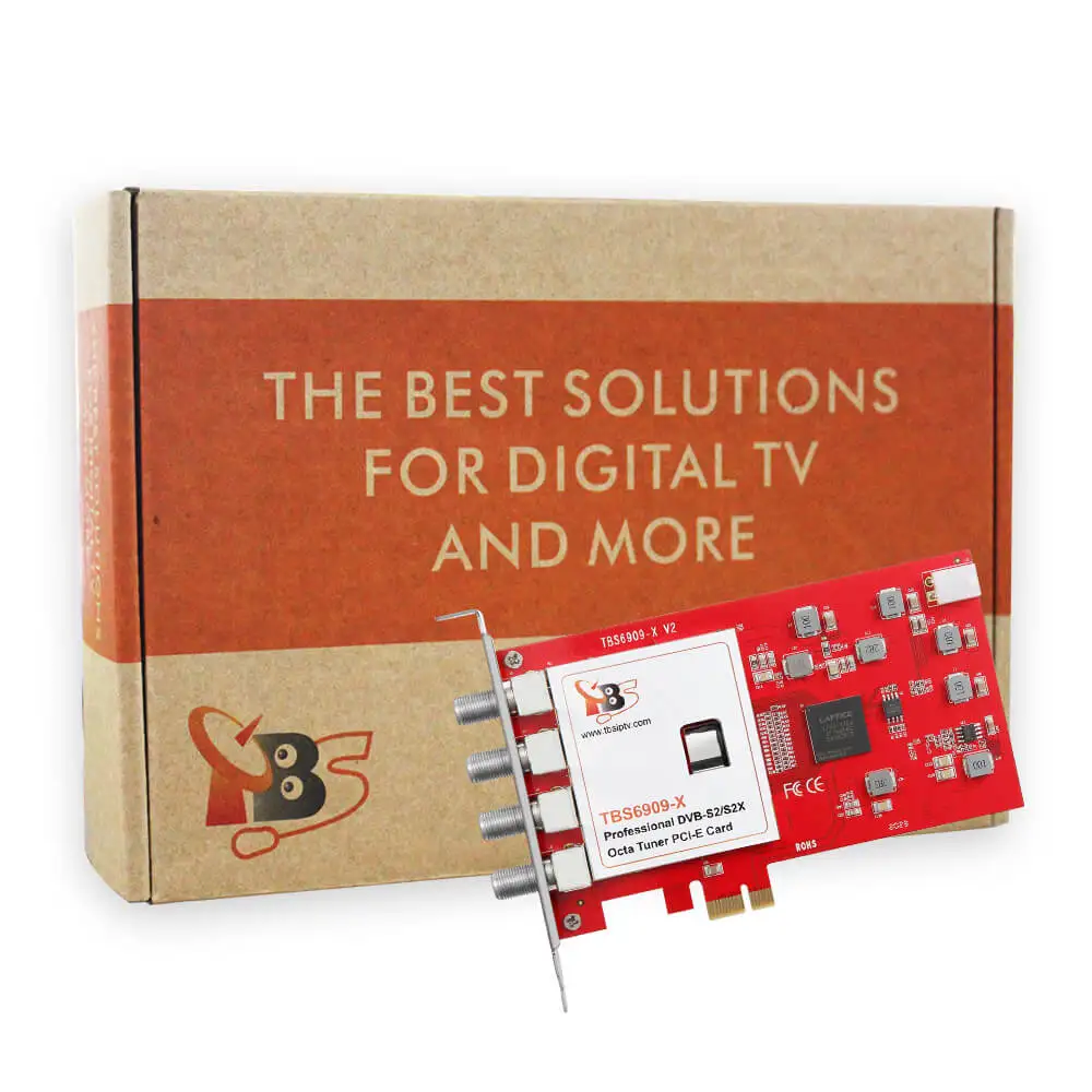 TBS6909X V2 DVB-S/S2/S2X 8 Octa H.265 TV Tuner PCIe Card