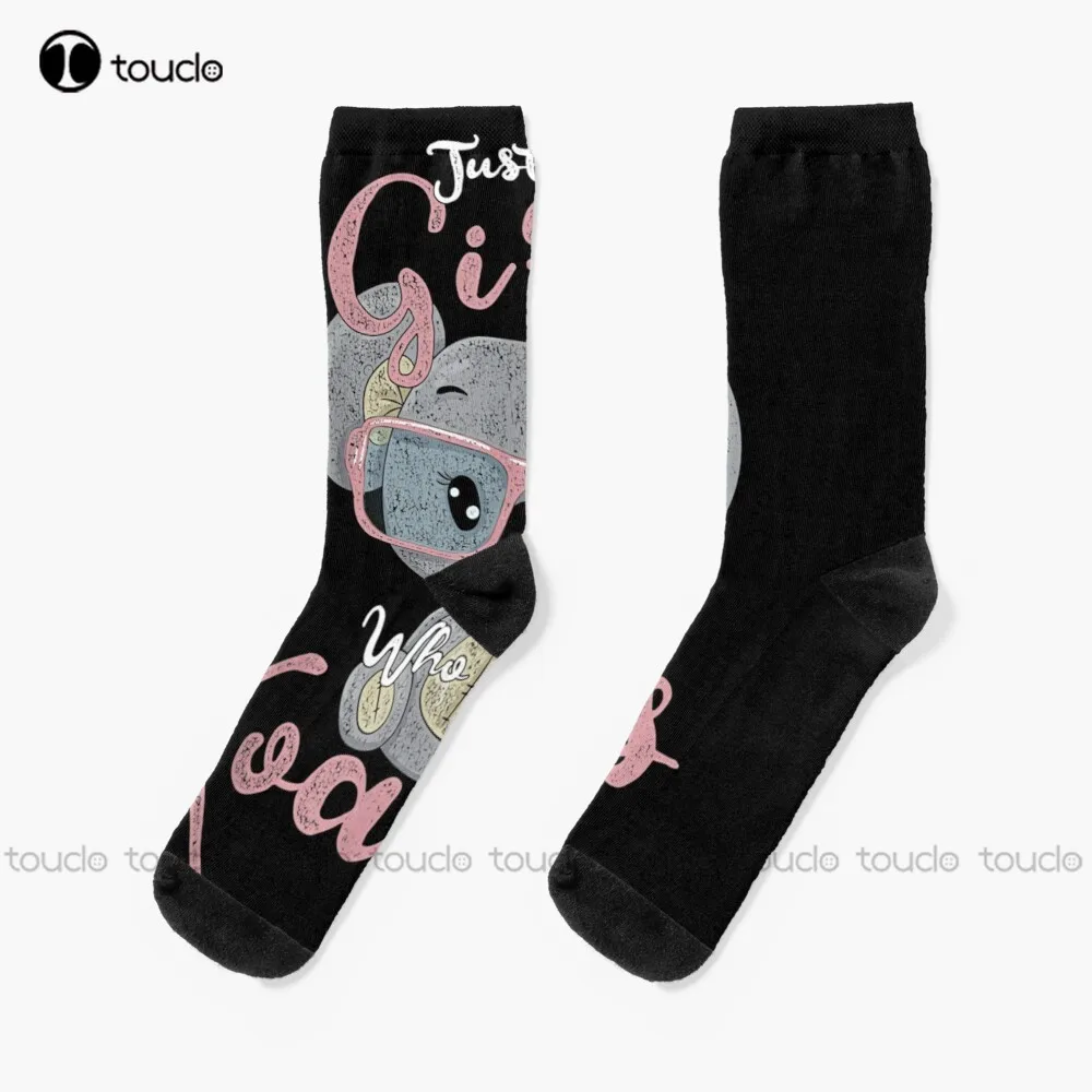 

Just A Girl Who Loves Koalas Socks Winter Socks For Men Personalized Custom Unisex Adult Teen Youth Socks 360° Digital Print