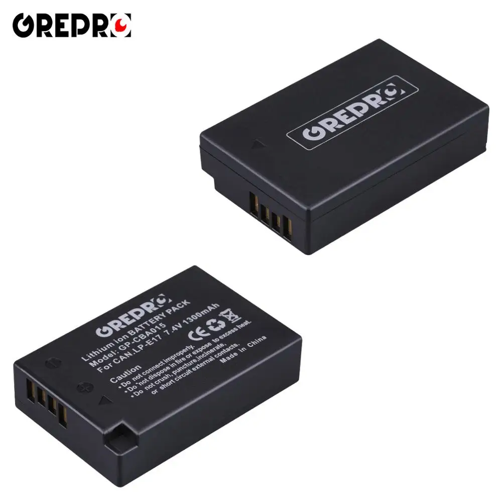 1300mAh LP E17 LP-E17 Battery + LCD Dual USB Charger for Canon Rebel T6i T7i  800D 200D 8000D M3 M5 M6 T6s Kiss X8i SL2