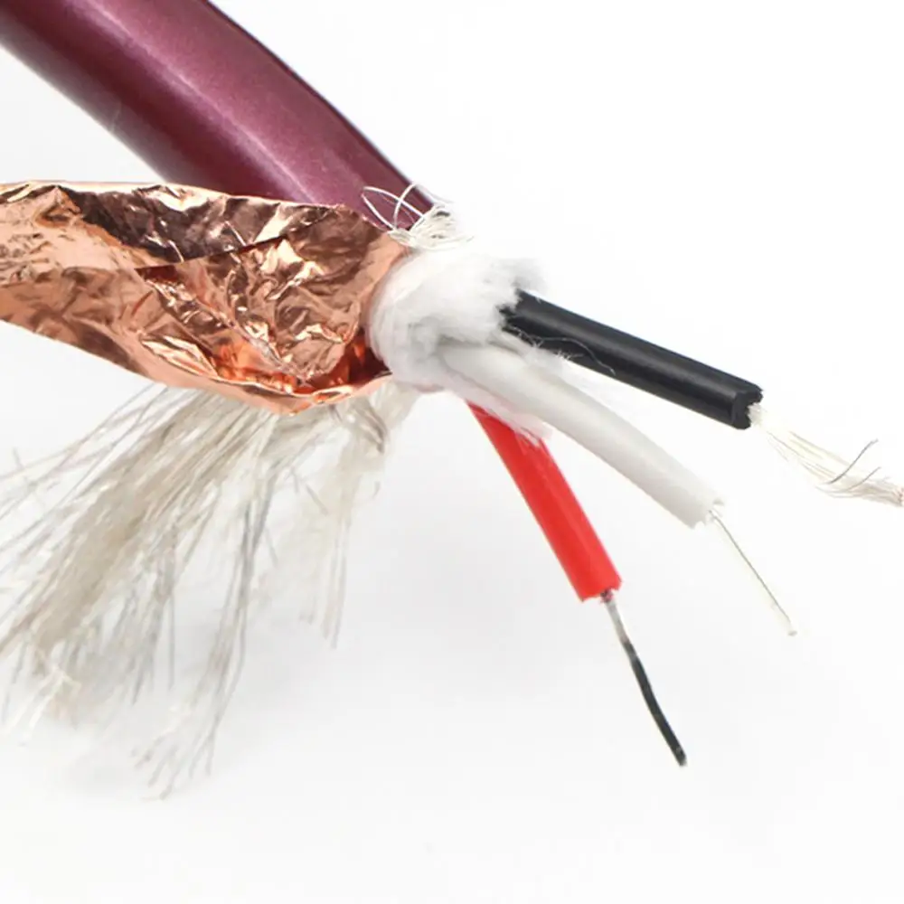 

HIFI pure silver OCS + Silver plated 3 cores Speaker Amplifier power Audio Interconnector cable