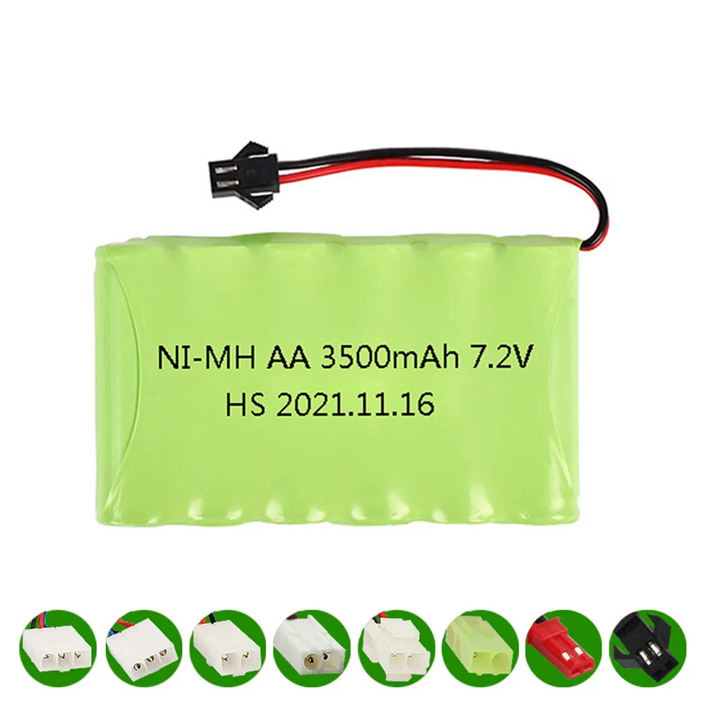 7.2 V 3500mah AA NI-MH bateria do zdalnego sterowania zabawki elektryczne łodzie samochody ciężarówki akcesoria 7.2 V o dużej pojemności nimh AA