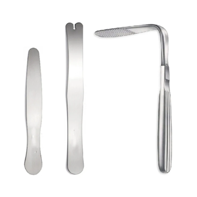 Oral inspection of stainless steel tongue depressor thickened right angle curved Stainless Steel Ophthalmic Instruments tools