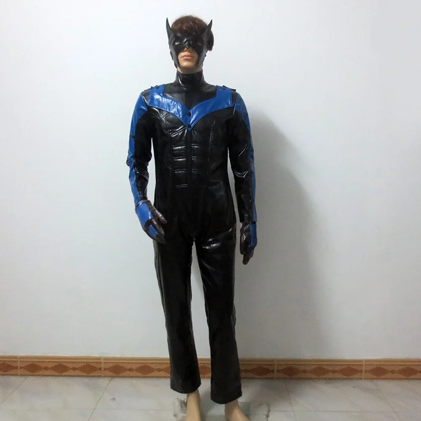 

Superhero Arkham City Nightwing Cosplay Costume Christmas Party Halloween Uniform Cosplay Costume Customize Any Size