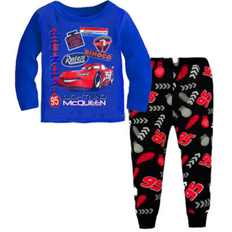 Kids Pajamas Set Children Sleepwear Pixar Cars Lightning McQueen Pyjamas Pijamas pajamas sleepwear Cotton Nightwear Clothes Set