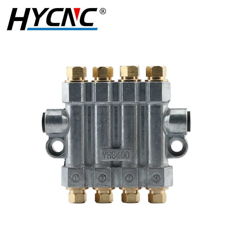 2 3 4 5 Volumetric Oil Separator Lubricating Oil Piston Distributor Manifold Block , CNC Machine Tool Distribution Valve