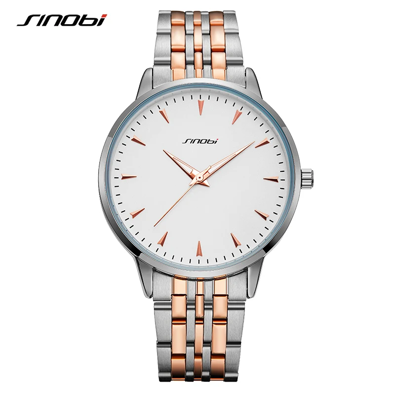 Sinobi Mens Watches Top Brand Luxury Gold Quartz Men Watch Drop Shipping Mesh Strap Casual Sport Male Clock Relogio Masculino