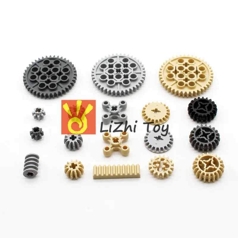 250g Technology Liftarm Beam Gear Cross Axle Frame Connector Pin Build MOC High-Tech Bricks Building Blocks Robot Compatible Toy