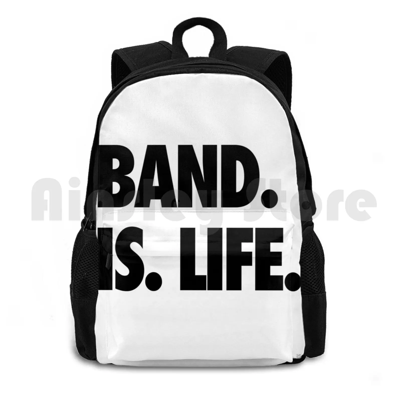 Band Is Life-Marching Concert Jazz Musician Instrument Player Outdoor Hiking Backpack Waterproof Camping Travel Band Is Life