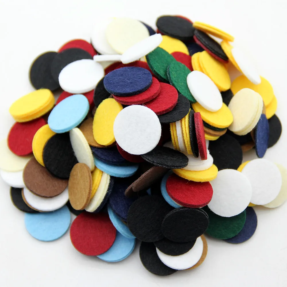 25MM 150pc colorato rotondo feltro tessuto non tessuto feltri per cucire bambole accessori artigianali Scrapbook Home Wall Decor Stickers
