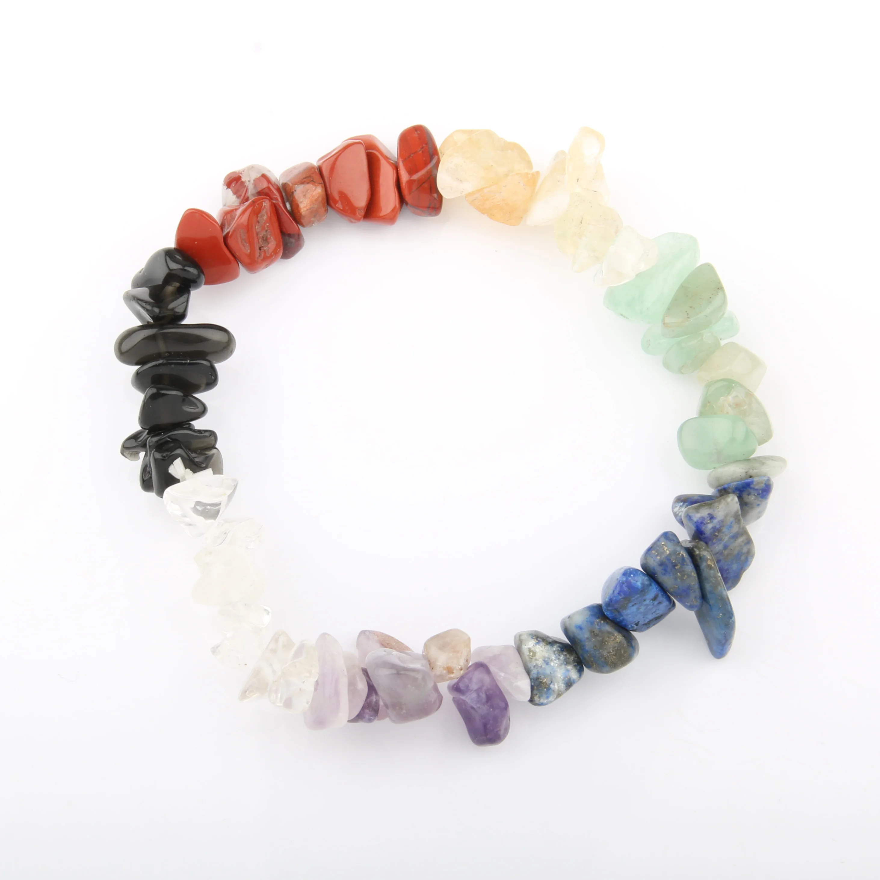 6 Style Women Yoga 7 Chakra Healing Crystals Natural Stone Chips Tourmaline Strand Gravel Bracelets For Fashion Party Jewelry