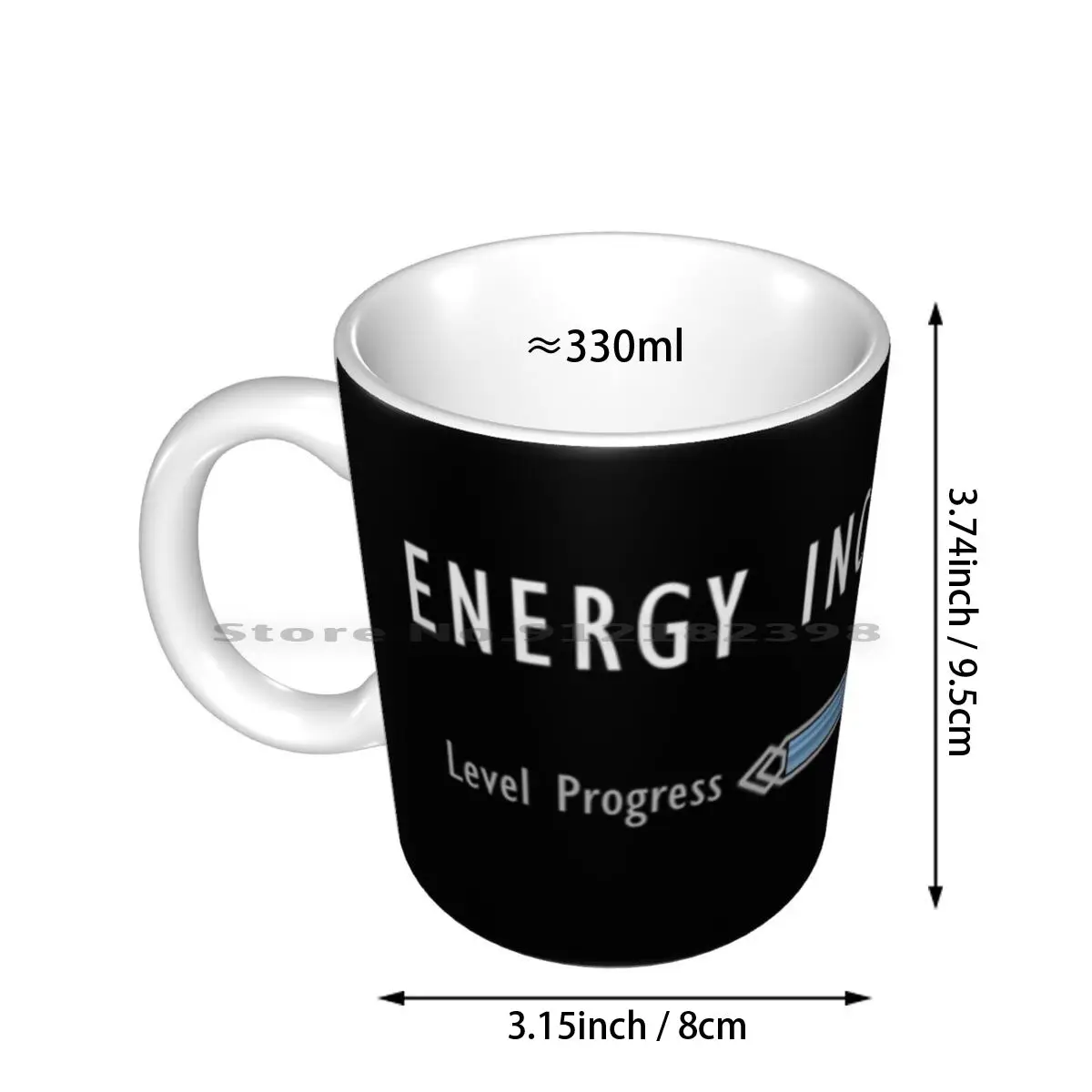 Energy Incresed Ceramic Mugs Coffee Cups Milk Tea Mug Skyrim Joke Level Energy Skill Up Hidden Sneak Assassin Gragon Fus Ro Dah