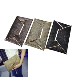 luxury brand Evening Party Bag  Clutches Women Bags Gold Sequins Envelope Bag Purse Clutch Handbags Shiny Solid Ultrathin