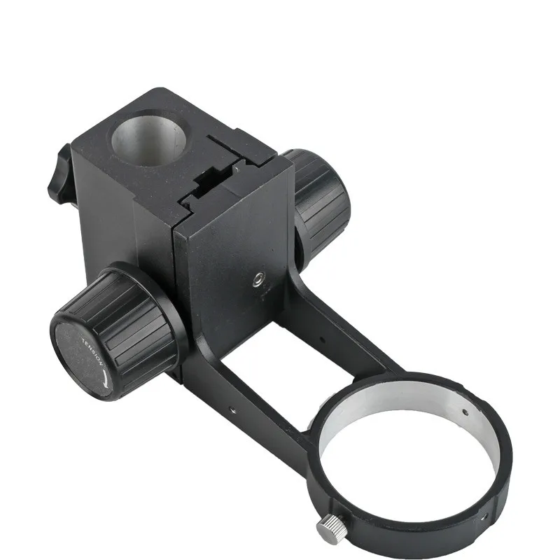 Black Stereo Microscope Focusing Bracket Column 32mm Lens Aperture 76mm Microscope Focusing Bracket