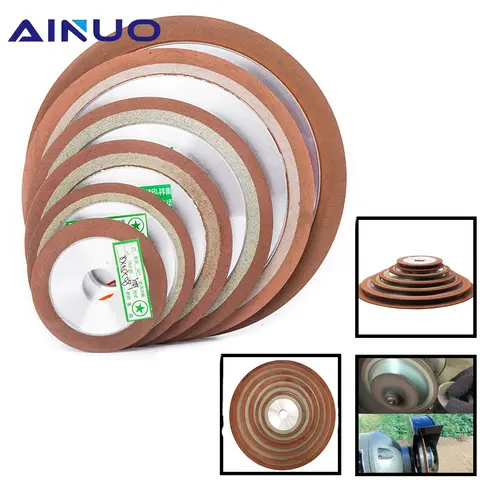 다이아몬드 그라인딩 휠 커팅 디스크 75/80/100/125mm 텅스텐 강철 밀링 도구 초경 금속 150/180/240/320/400 그릿