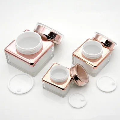 NEW 5g/15g/30g Empty Acrylic Makeup Nail Art Bead Storage Container Portable Cosmetic Cream Jar Pot Box Round Bottle Travel Kit