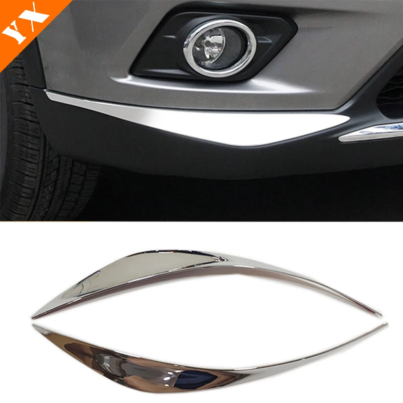 ABS Chrome Car Front Bumper side Corner Protection Cover Anti-Rub Trim 2014 2015 2016 for nissan x-trail x trail t32 Rogue