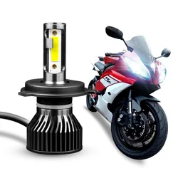 Faro LED blanco para motocicleta, bombillas COB antiniebla, faro delantero, focos para Moto, H1, H4, H7, H11, 35W, 6000K, 1 unidad