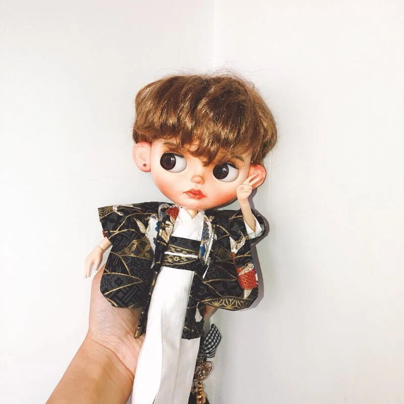 OB11 blyth 1/6 1/8 1/4 1/3 BJD Clothes Accessories Ancient Costume Japanese Kimono Yukata for BJD/SD ID72 Strong Uncle Doll 0439