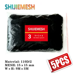 Black Mesh Anti Bird Mist Net Vegetable Farm Orchard Vineyard Protect Nylon Netting 15mm Mesh 9x3m