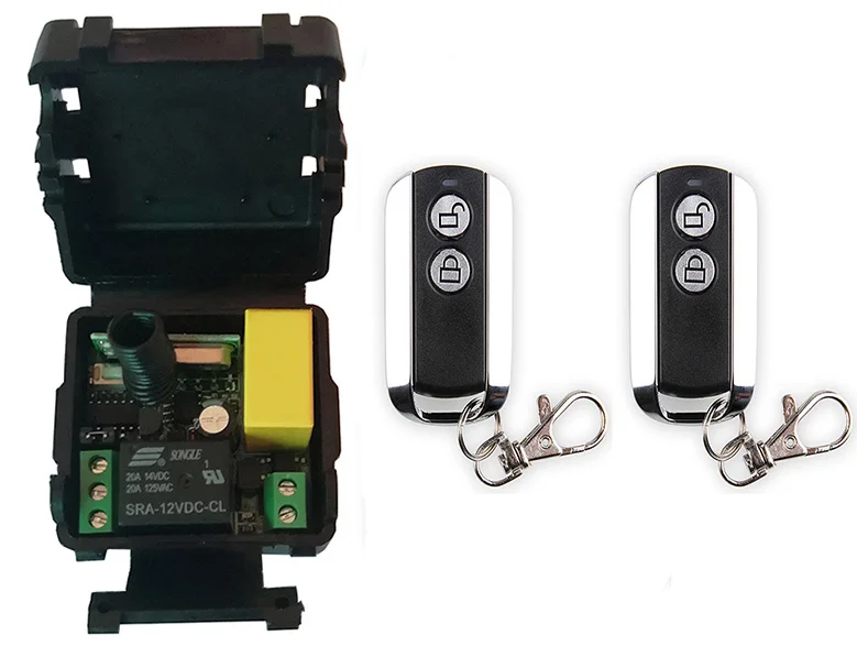 Новейший мини-размер AC 220 В 1 канал 1 канал 10A RF беспроводной пульт дистанционного управления система переключения, приемник + металлический передатчик гаражные ворота жалюзи