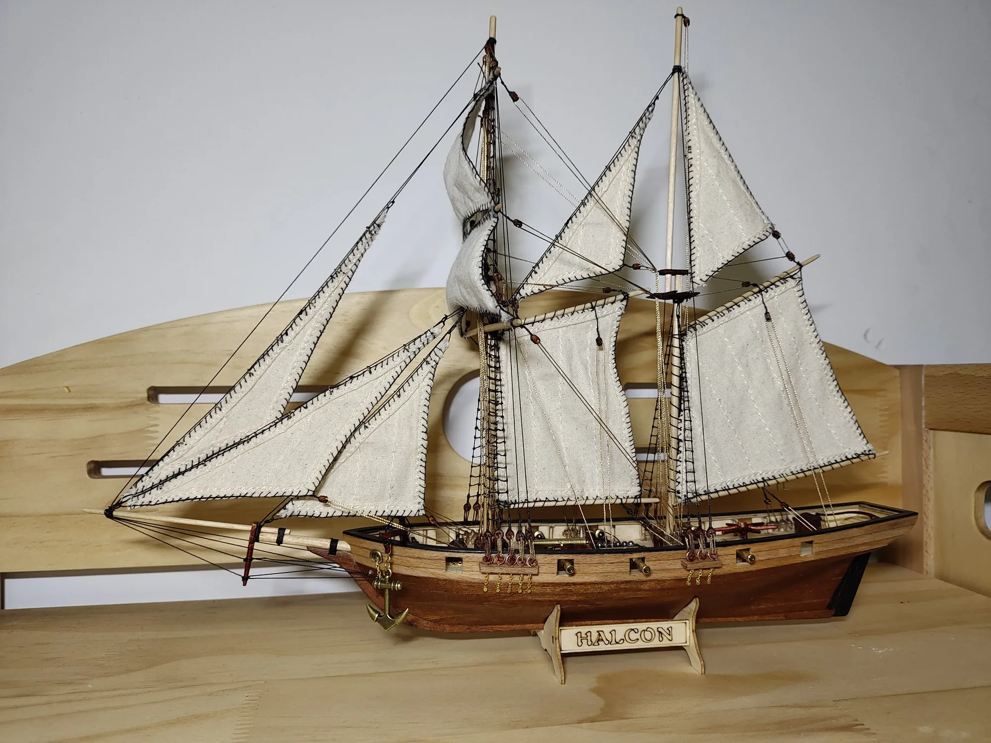 New Standard Version Hobby ship model Kits Halcon 1840 Ship + Lifeboat mode lkits Offer English Instruction