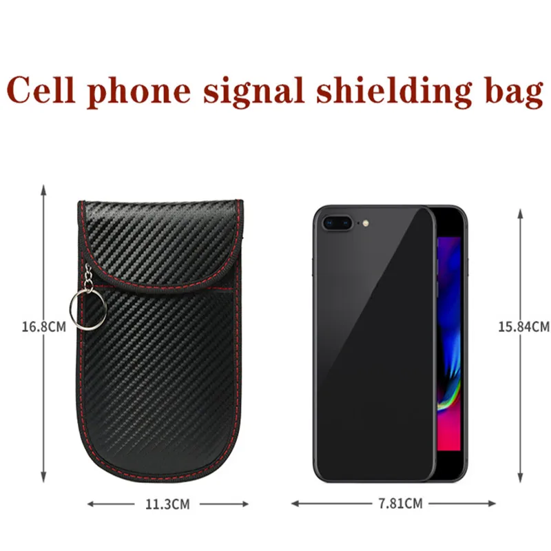 

RFID Signal Blocking Bag Cover Signal Blocker Case Faraday Cage Pouch For Keyless Car Keys Radiation Protection Cell Phone