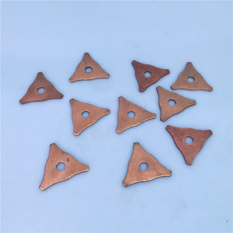 For Car Shapes Sheet Metal Shaping Repair Machine Welding Spot Welder Meson Machine Triangle Pad Copperplate Gasket Mats 100pcs