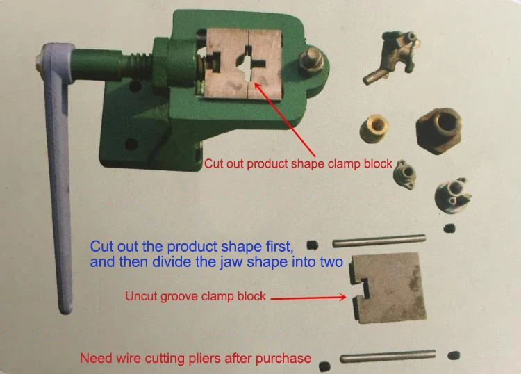 Quick Clamp Universal รูปหลายเหลี่ยม Clamp เครื่องเจาะและเคาะเจาะขนาดเล็กจมูกแบนคีมคู่มือ Clamp ที่นั่ง Vise คงที่