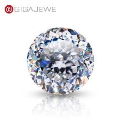 GIGAJEWE Moissanite Hand-Cutting Portuguese White GH VVS1 Premium Gems Loose Diamond Test Passed Gemstone  For Jewelry Making