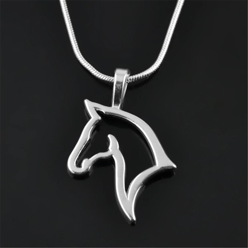 My Shape Fashion Horse Pendant Necklace for Men Women Horse Jewelry Silver Color Animal Chain for Birthday Gifts Horse Lover