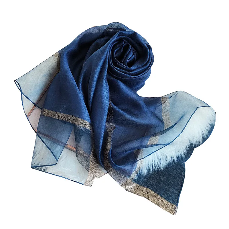 2024 New Winter Hijab Silk Wool Scarves Women Seaside Travel Beach Brand Poncho Shawl Scarf Bandana Foulard Femme Pashmina