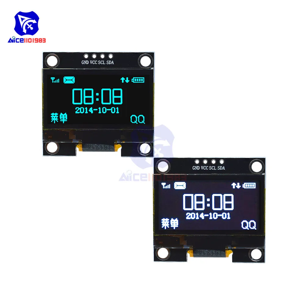 

diymore 1.3" White/Blue 128*64 OLED LCD Display Module 4PIN IIC I2C Serial 128x64 SSH1106 for Arduino