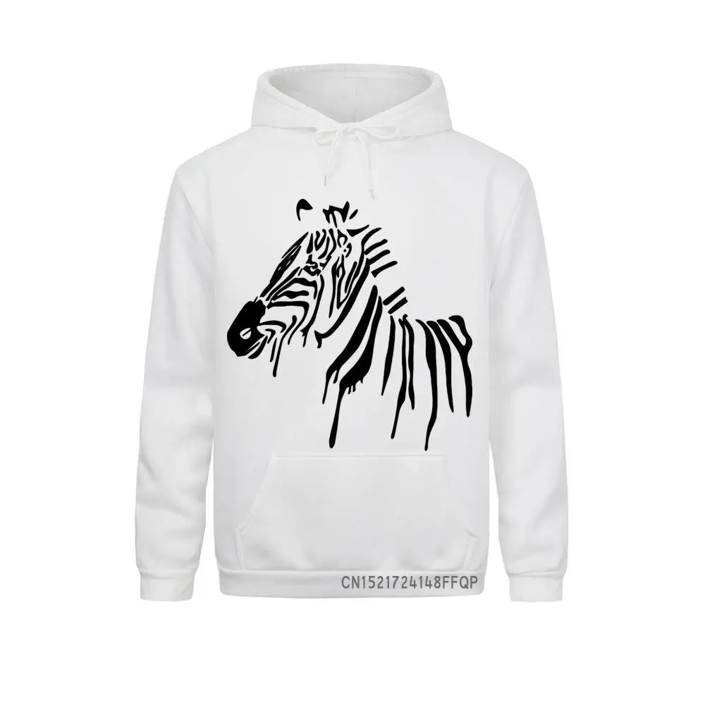 

Loose Style Zebra Printing Men Pullover Man Top Quality Cozy Casual Sweatshirts Pocket Funny Mens Hoodie Warm