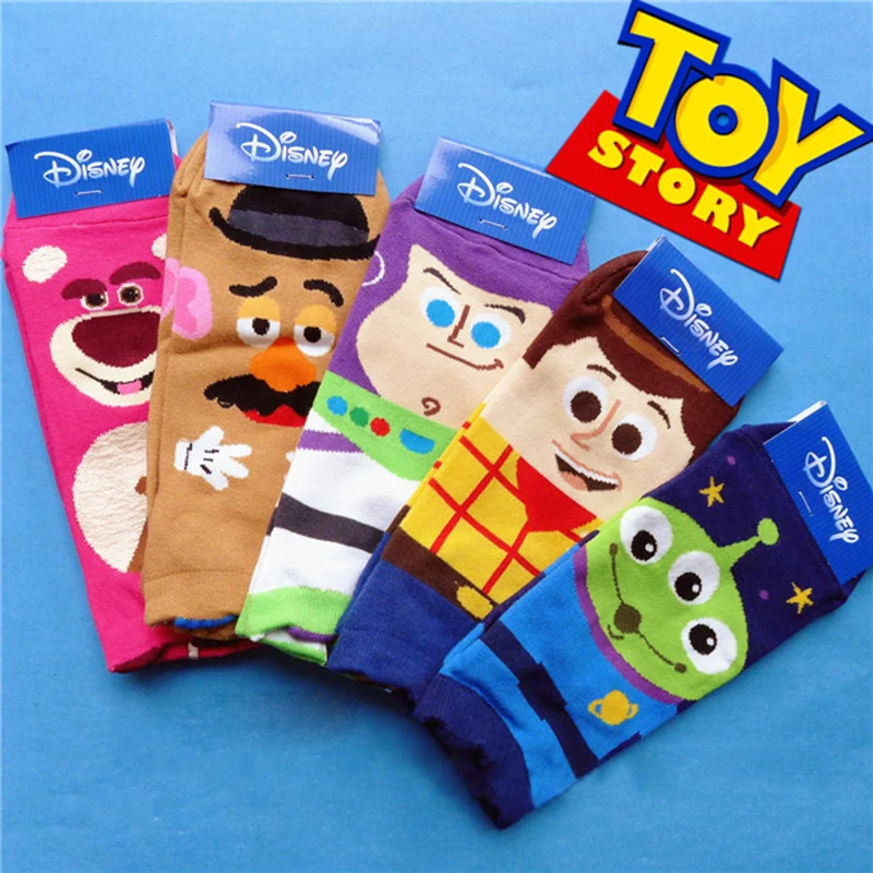 

Sanrio Cartoon Girl Socks Disney Toy Story Print Girl Cute Cartoon Tube Cotton Socks Woody/Goofy/Judy Rabbit Socks