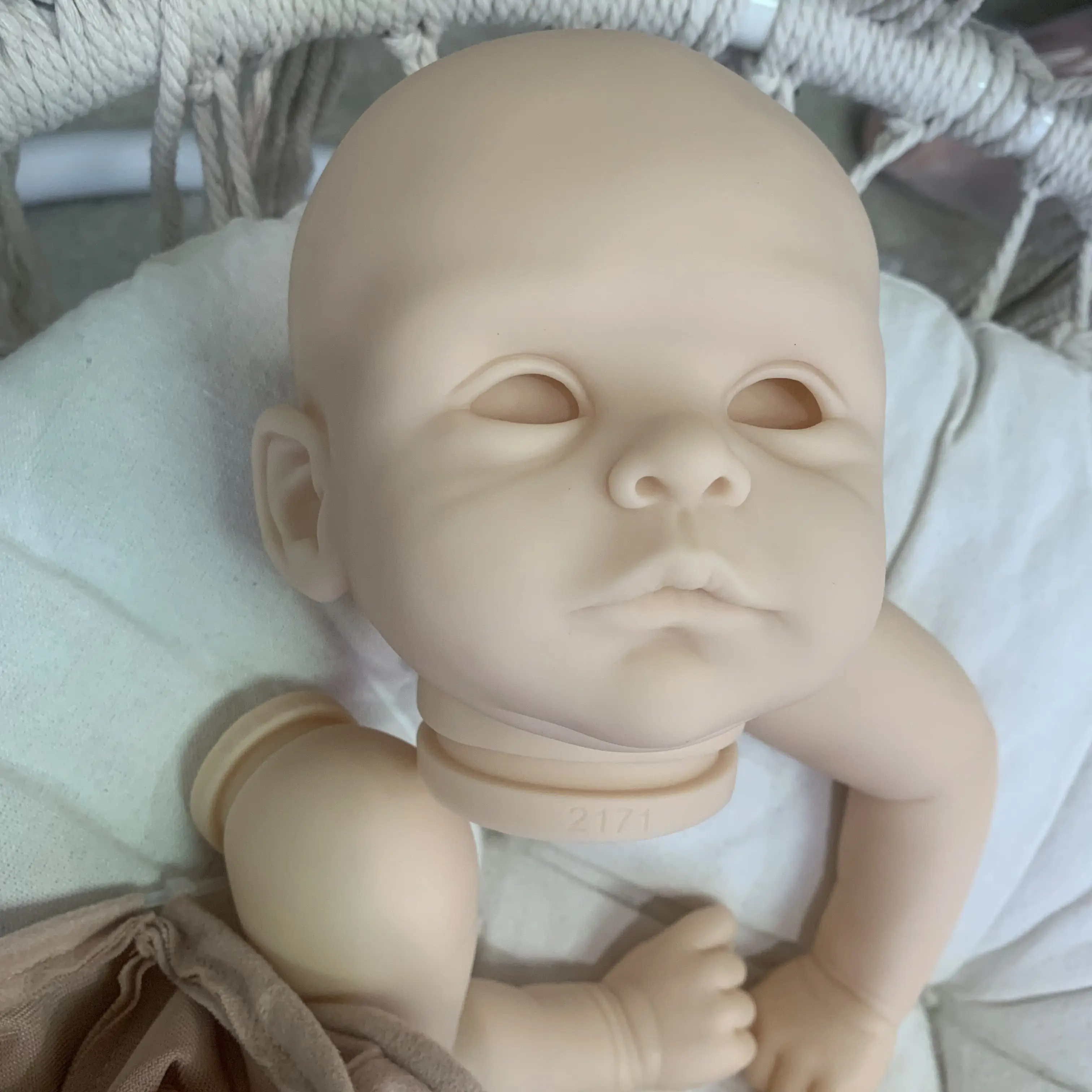 NPK 19inch Reborn Doll Kit Joleen Lifelike Soft Touch DIY unpainted Doll Parts