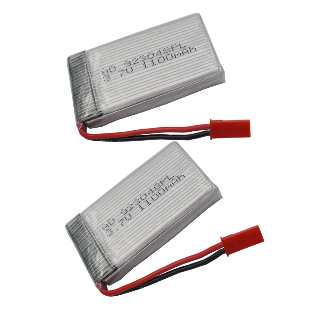 

2pcs 3.7V 1100mAh 4.07Wh 25C Rechargeable Polymer Li Battery 923048 JST Connector For Syma X5SW X5C-1 X8tw Part Drone Helicopter