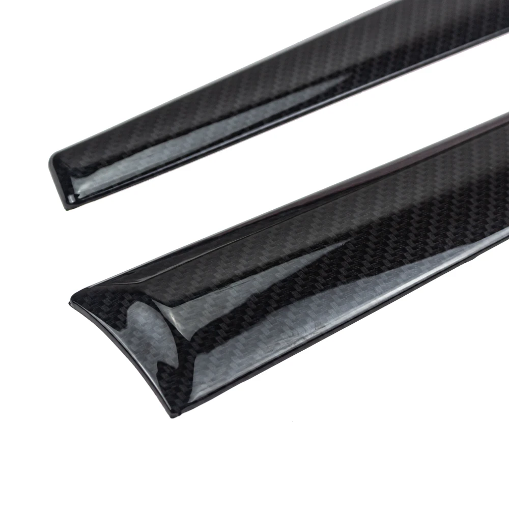 4pcs Carbon Fiber Color Bamboo Grain Inner Door Line Decorative Trim Cover for Toyota Hilux Revo Conquest 2015-2021